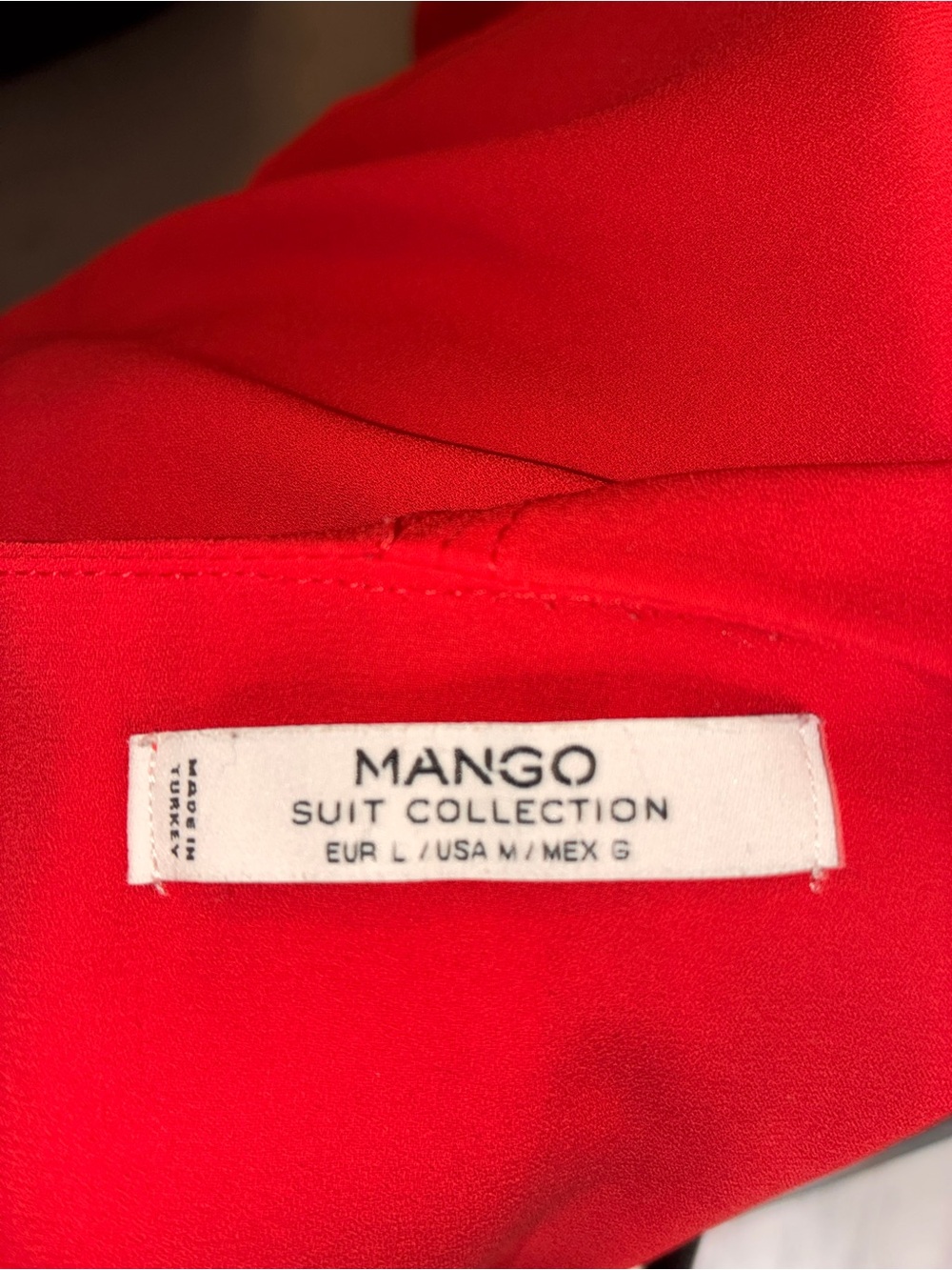 Mango Red Suit Jumpsuit - Tailored Women's Pantsuit